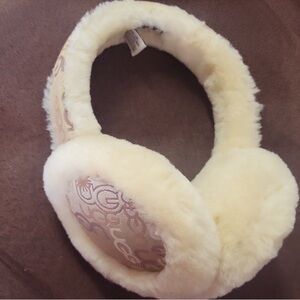 UGG Cream Plush Ear Muffs